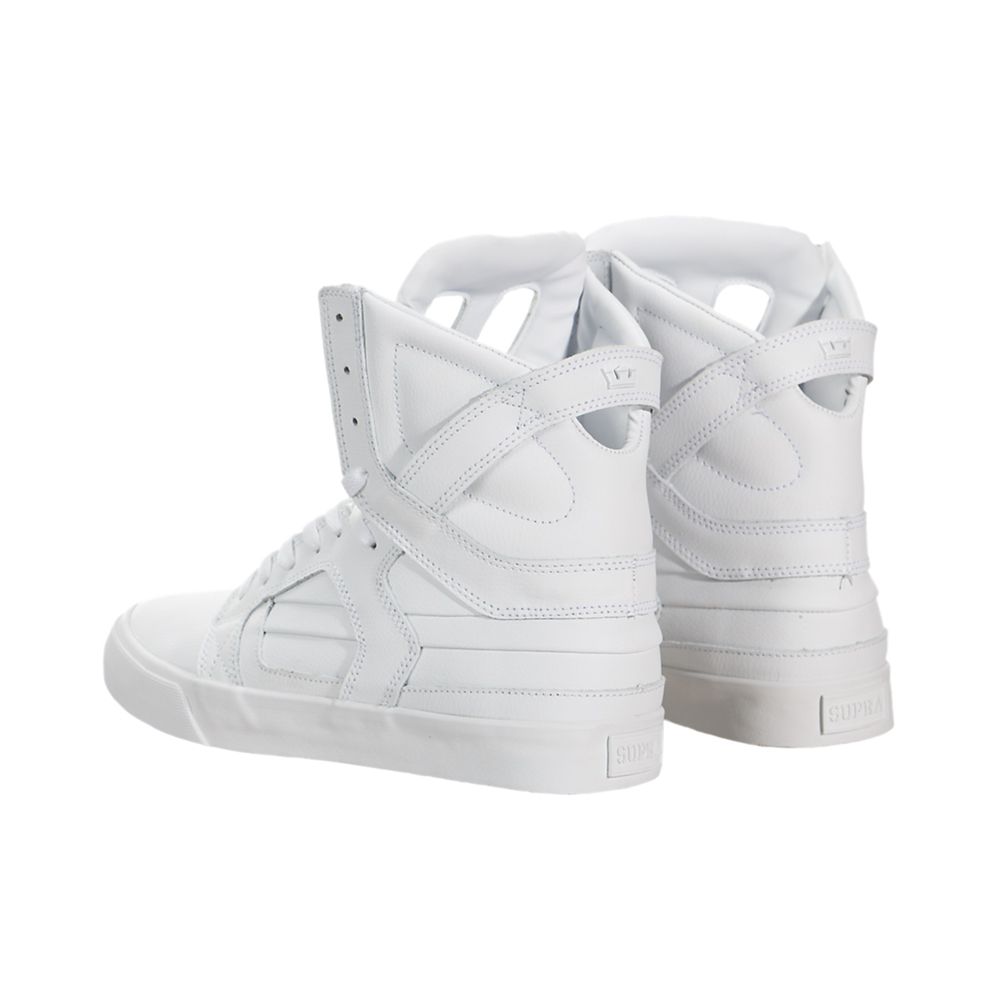 Baskets Montantes Supra SkyTop II Blanche White/White Homme | NGZ-42748083